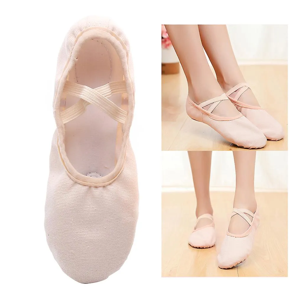 1 Pair of Lightweight Dancing Shoes Lace-free Yoga Shoes Sole Gym Shoes Ballet Shoes for Kids Adults Size 31