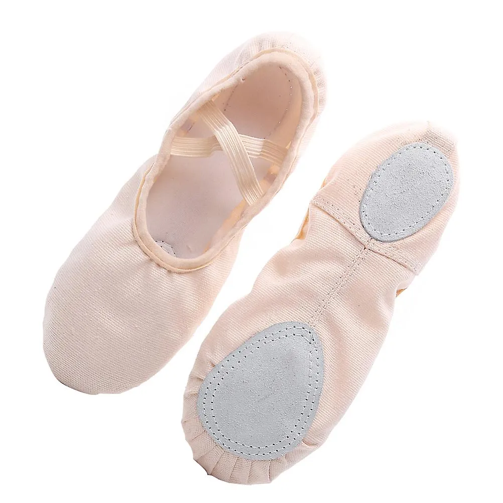 1 Pair of Lightweight Dancing Shoes Lace-free Yoga Shoes Sole Gym Shoes Ballet Shoes for Kids Adults Size 31