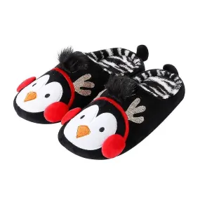 1 Pair Penguin Design Slippers Kids Winter Slippers Warm Slipper For Home Indoor