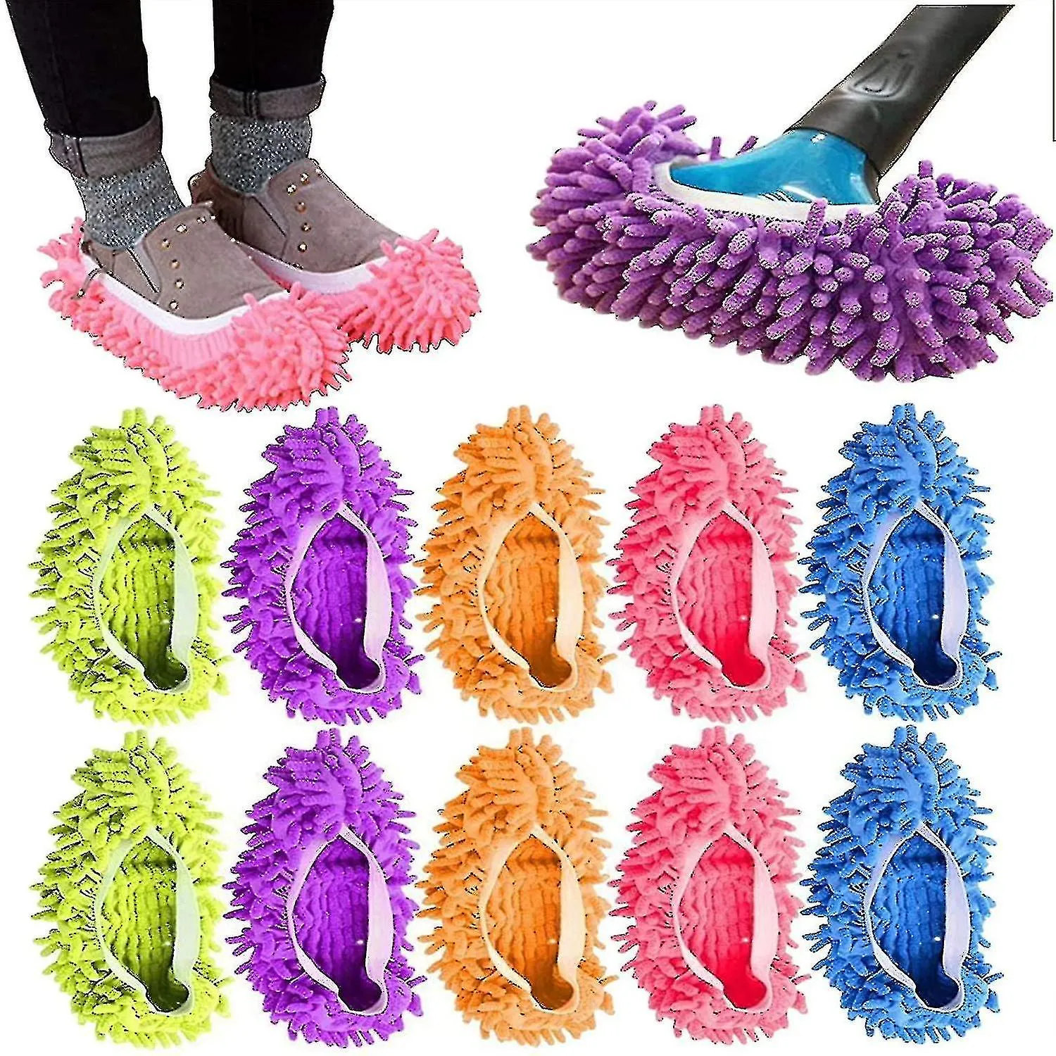 10 Pack Mop Slippers Cleaner Sweeper Office Bathroom Kitchen