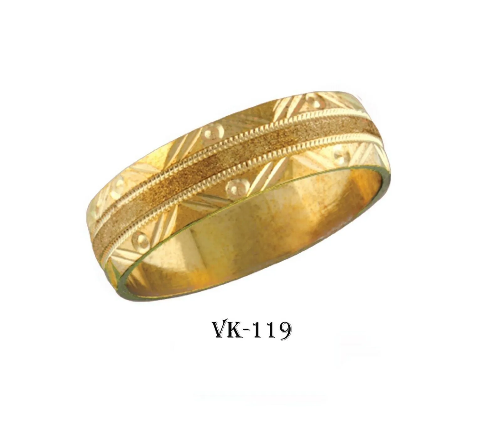 18k Solid Gold Elegant Ladies Modern Traditional Flat Band 6MM Ring Vk119v