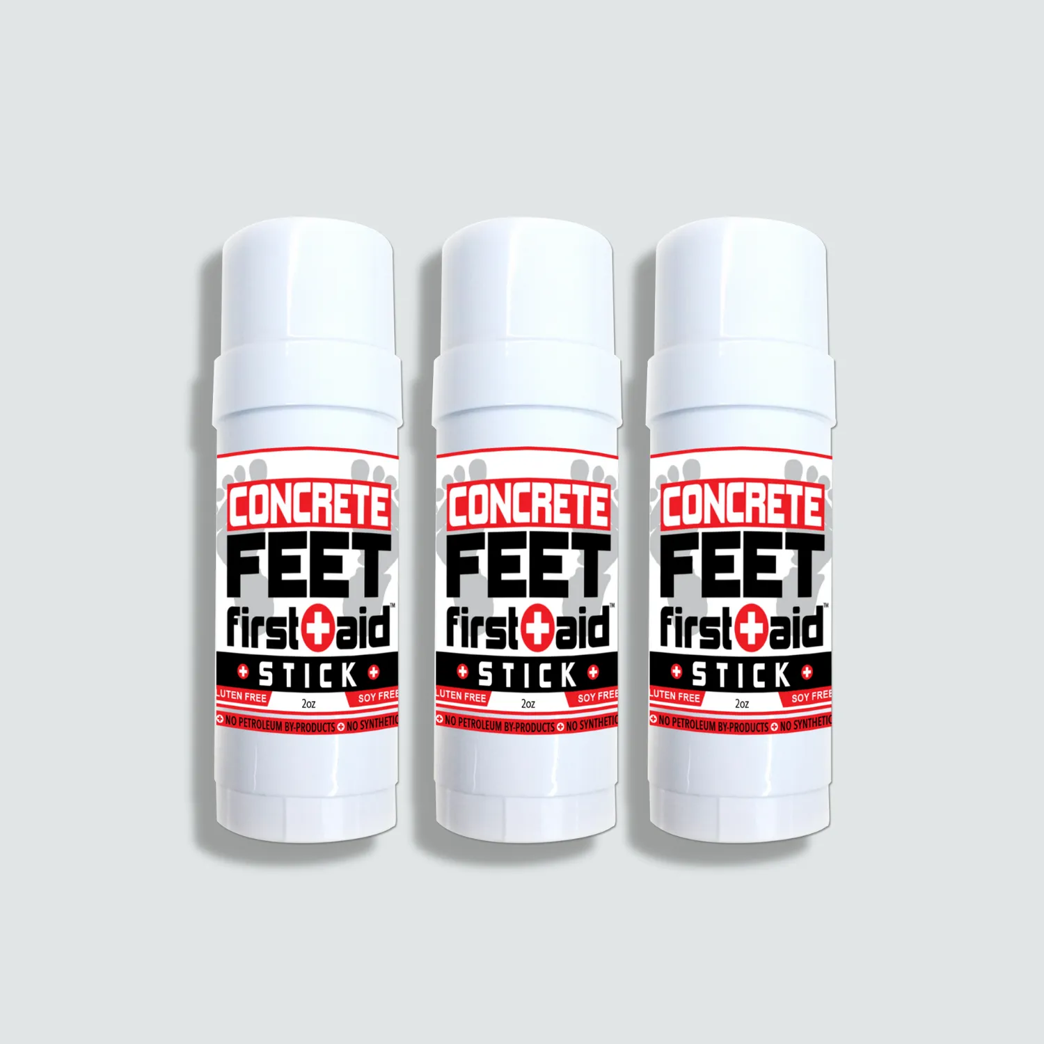 3 Concrete First Aid Sticks for Feet - Instant Results