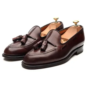 '563' Burgundy Cordovan Leather Tassel Loafers UK 7 US 7.5