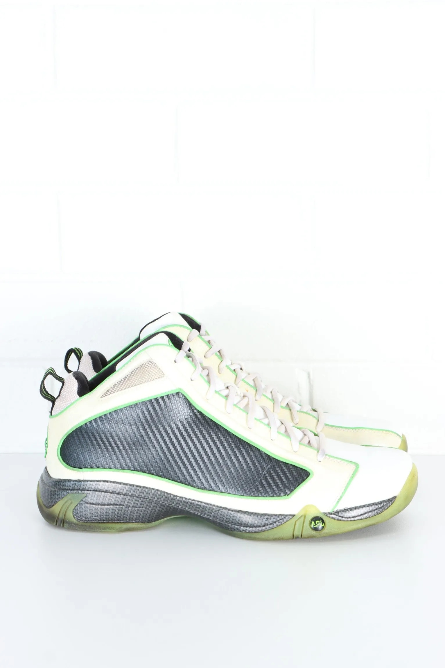 APL Concept 1 White/Black/Green Basketball Shoes (Size 11)