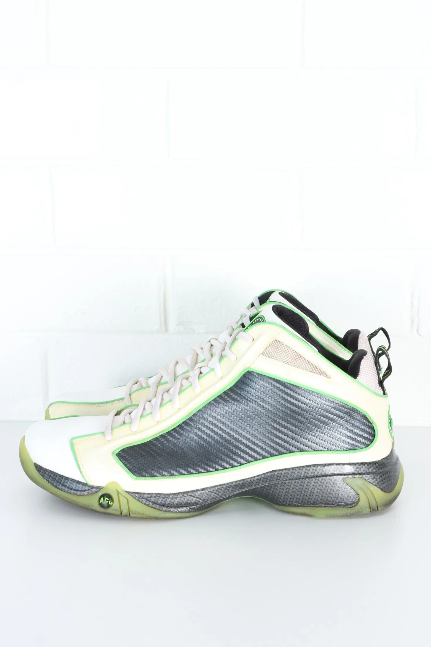 APL Concept 1 White/Black/Green Basketball Shoes (Size 11)