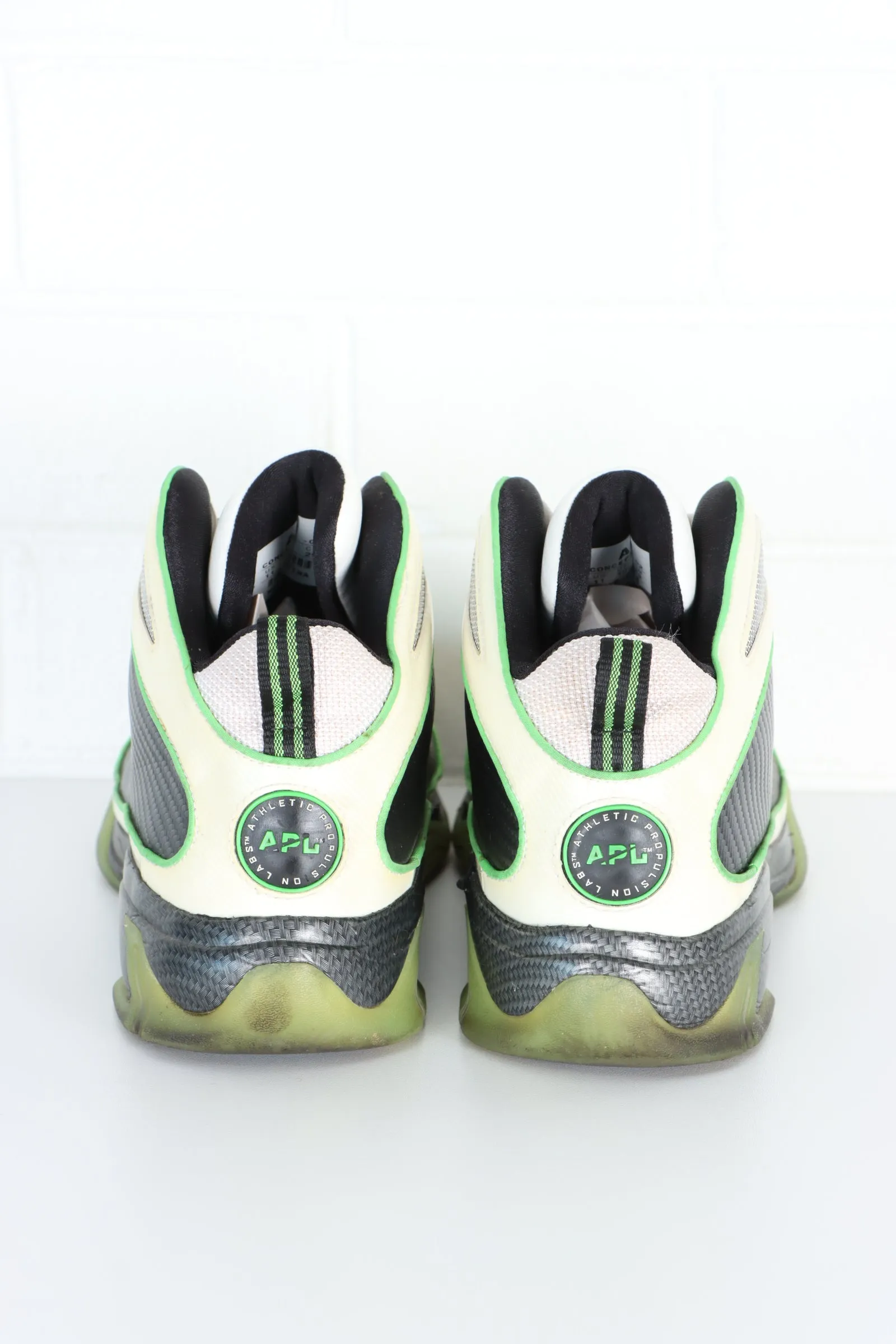 APL Concept 1 White/Black/Green Basketball Shoes (Size 11)