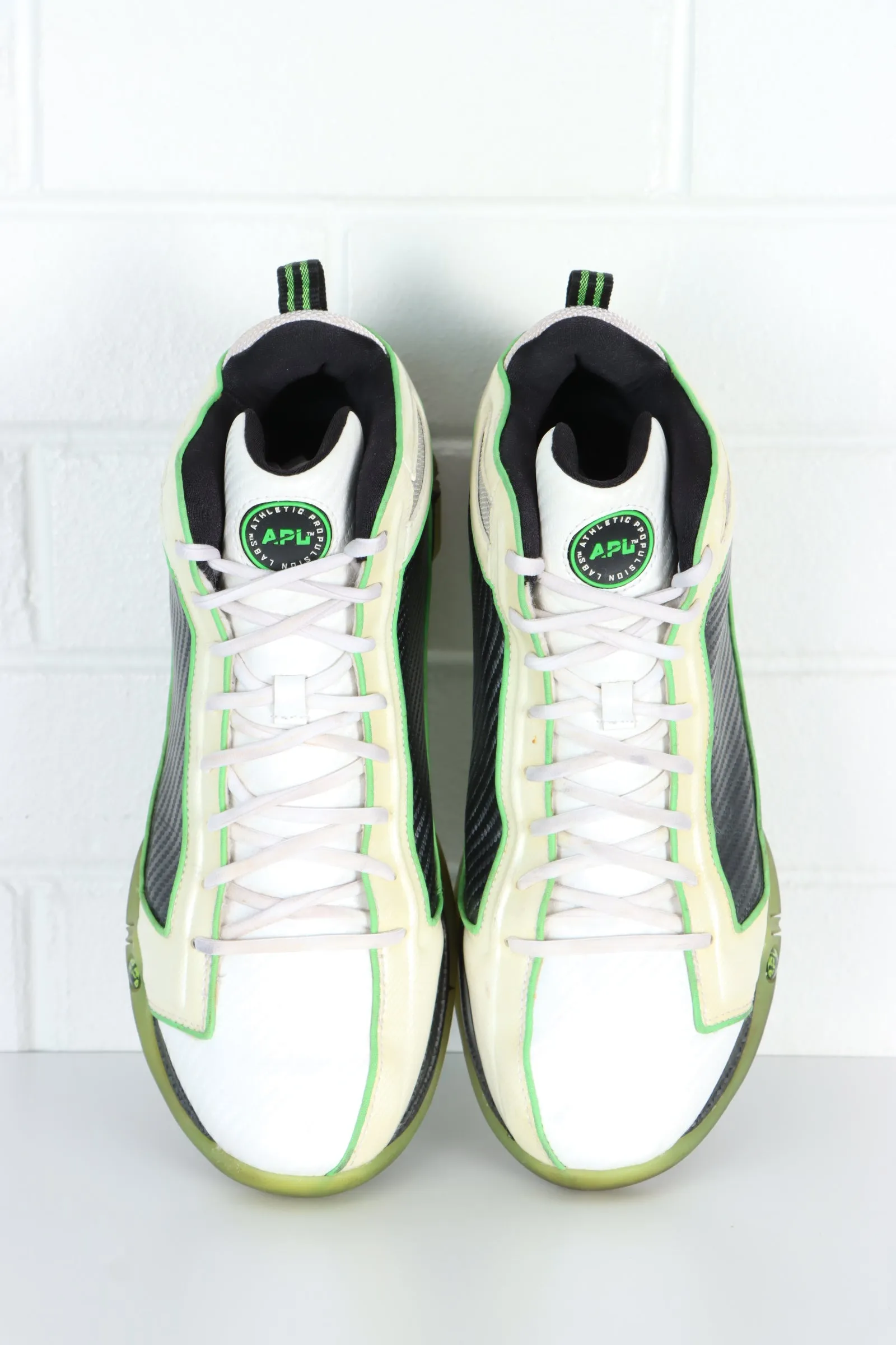 APL Concept 1 White/Black/Green Basketball Shoes (Size 11)