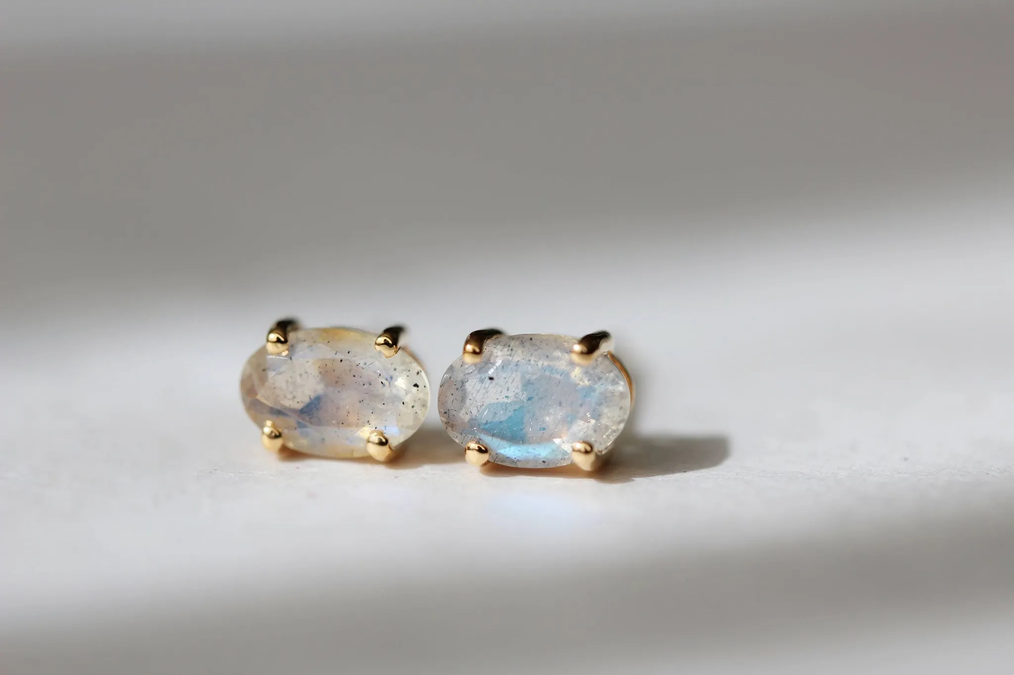 Ava Labradorite Stud