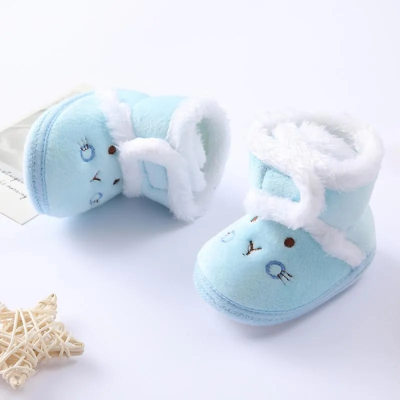 Baywell Spring Winter Warm Newborn Boots 1 Year Baby Girls Boys Shoes Toddler Soft Sole Fur Snow Boots 0-18m