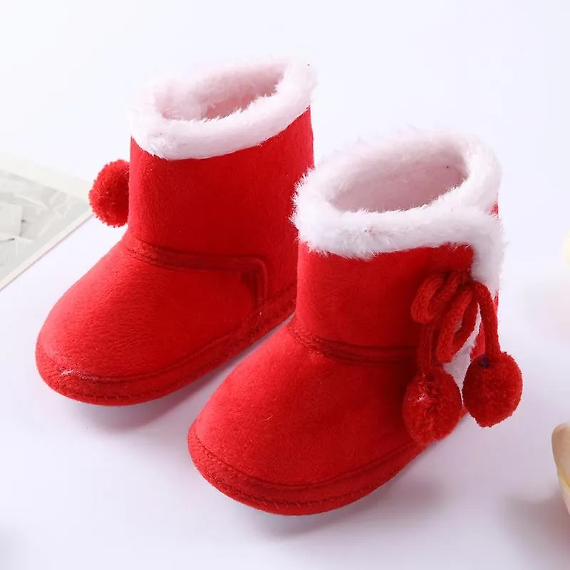 Baywell Spring Winter Warm Newborn Boots 1 Year Baby Girls Boys Shoes Toddler Soft Sole Fur Snow Boots 0-18m