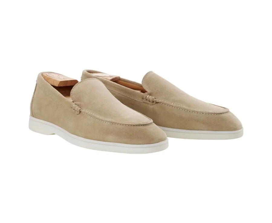 Beige Suede Men's loafers - MANASOTA II