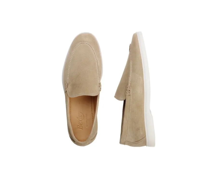 Beige Suede Men's loafers - MANASOTA II