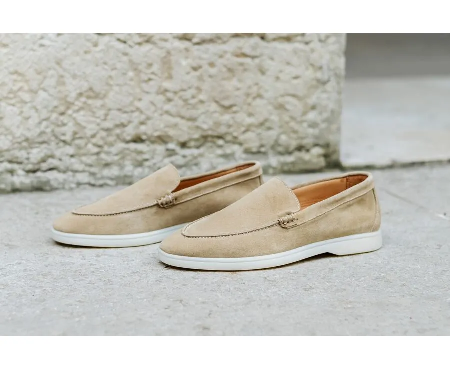 Beige Suede Men's loafers - MANASOTA II