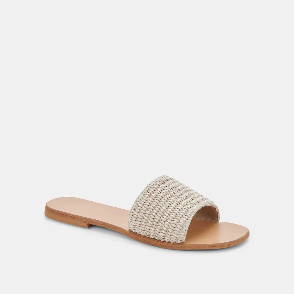 BELLE SANDALS OATMEAL RAFFIA– Dolce Vita 6823468499010