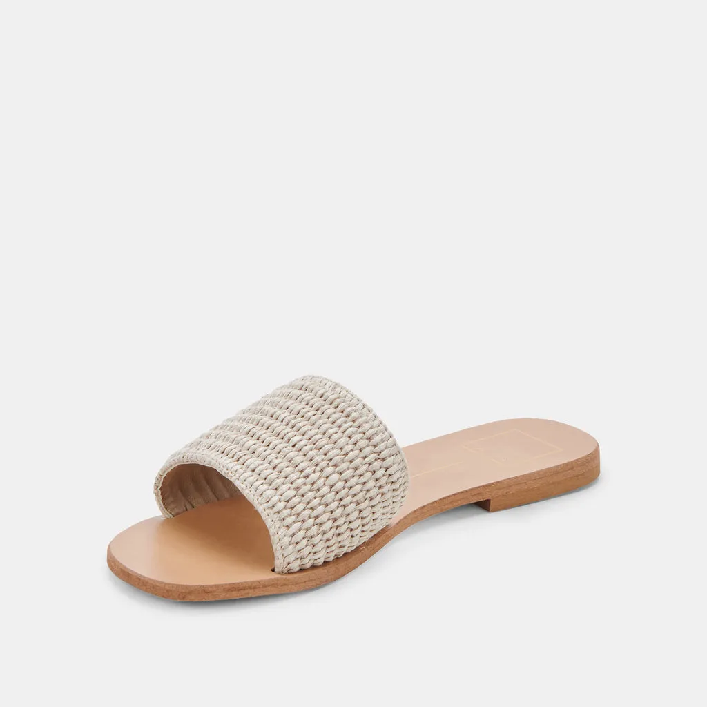 BELLE SANDALS OATMEAL RAFFIA– Dolce Vita 6823468499010