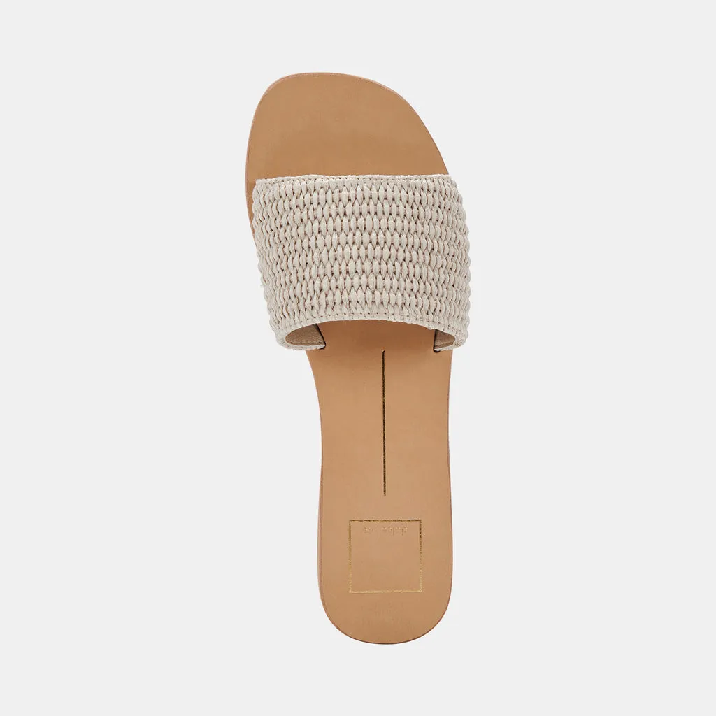 BELLE SANDALS OATMEAL RAFFIA– Dolce Vita 6823468499010