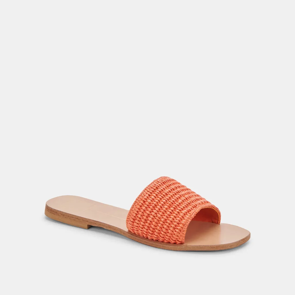 BELLE SANDALS ORANGE RAFFIA– Dolce Vita 6823468564546