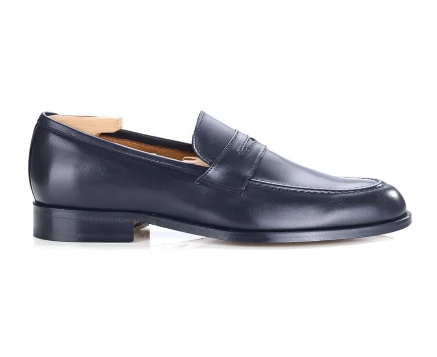 Black leather men's loafers - DIXTON