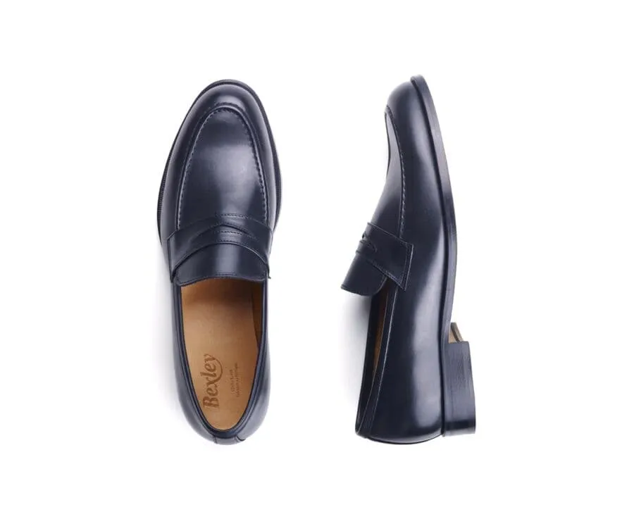 Black leather men's loafers - DIXTON