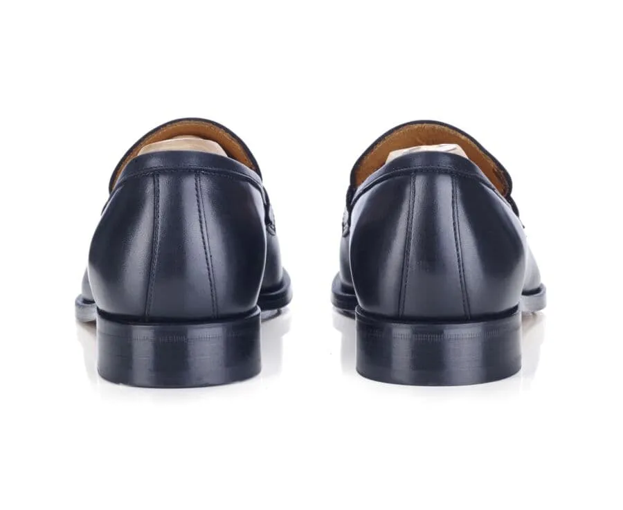 Black leather men's loafers - DIXTON