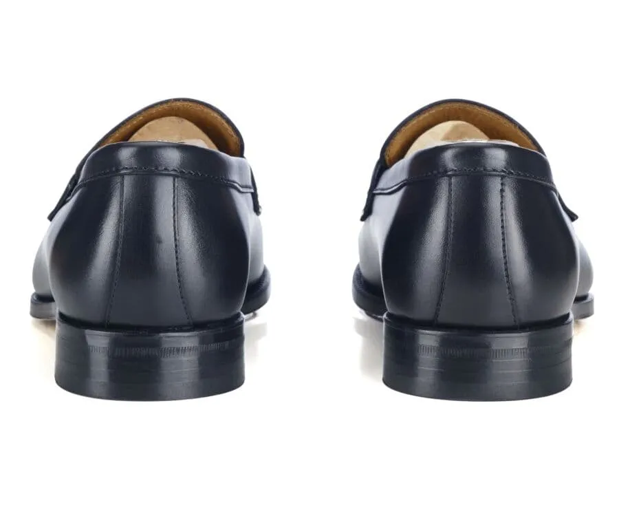 Black leather Men's penny loafers - WEMBLEY CLASSIC