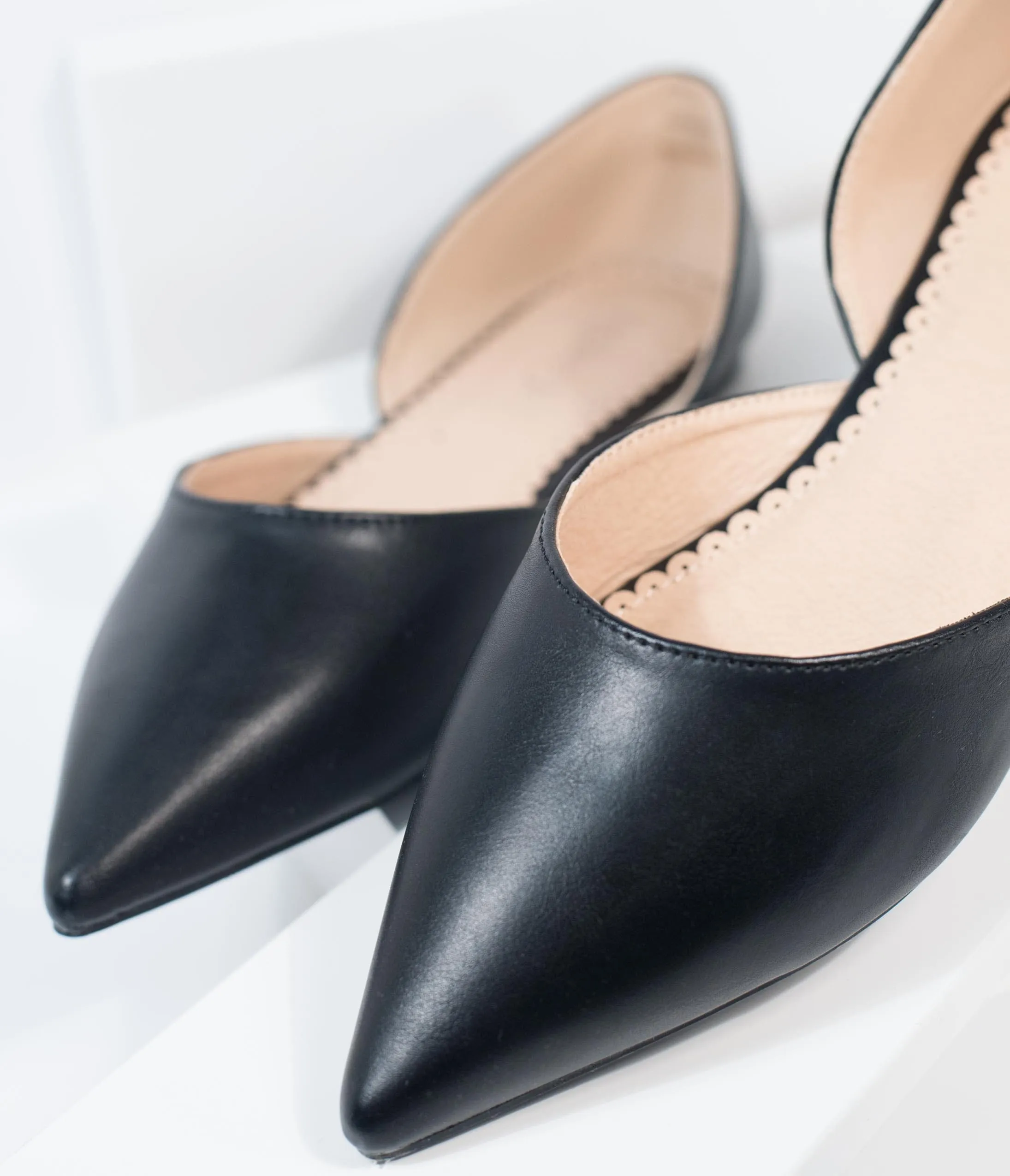 Black Pointed Toe Flats