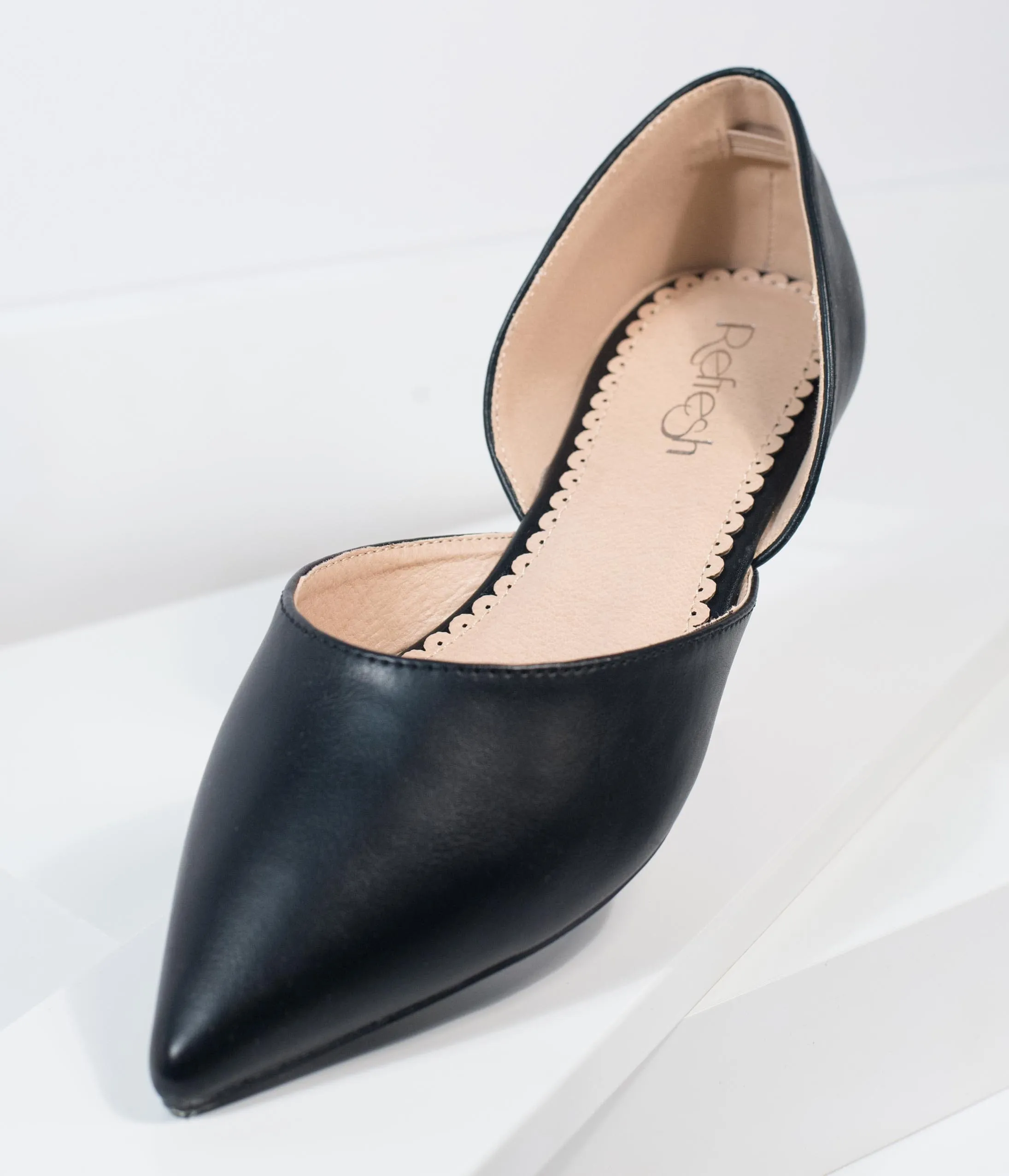 Black Pointed Toe Flats