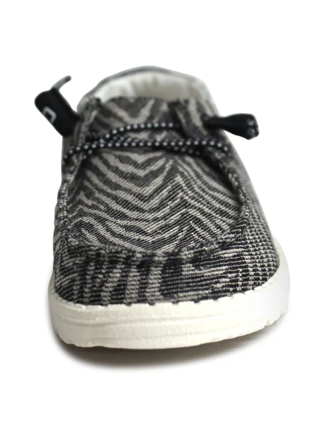 Black Zebra Women's Casual Shoes - Wendy Woven