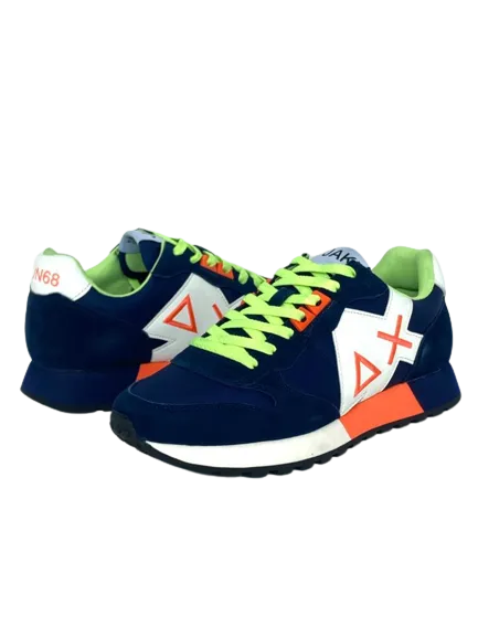 Blue Fluorescent Sneakers Z33113 Jaki