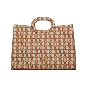 Bolso tote con jacquard logotipo