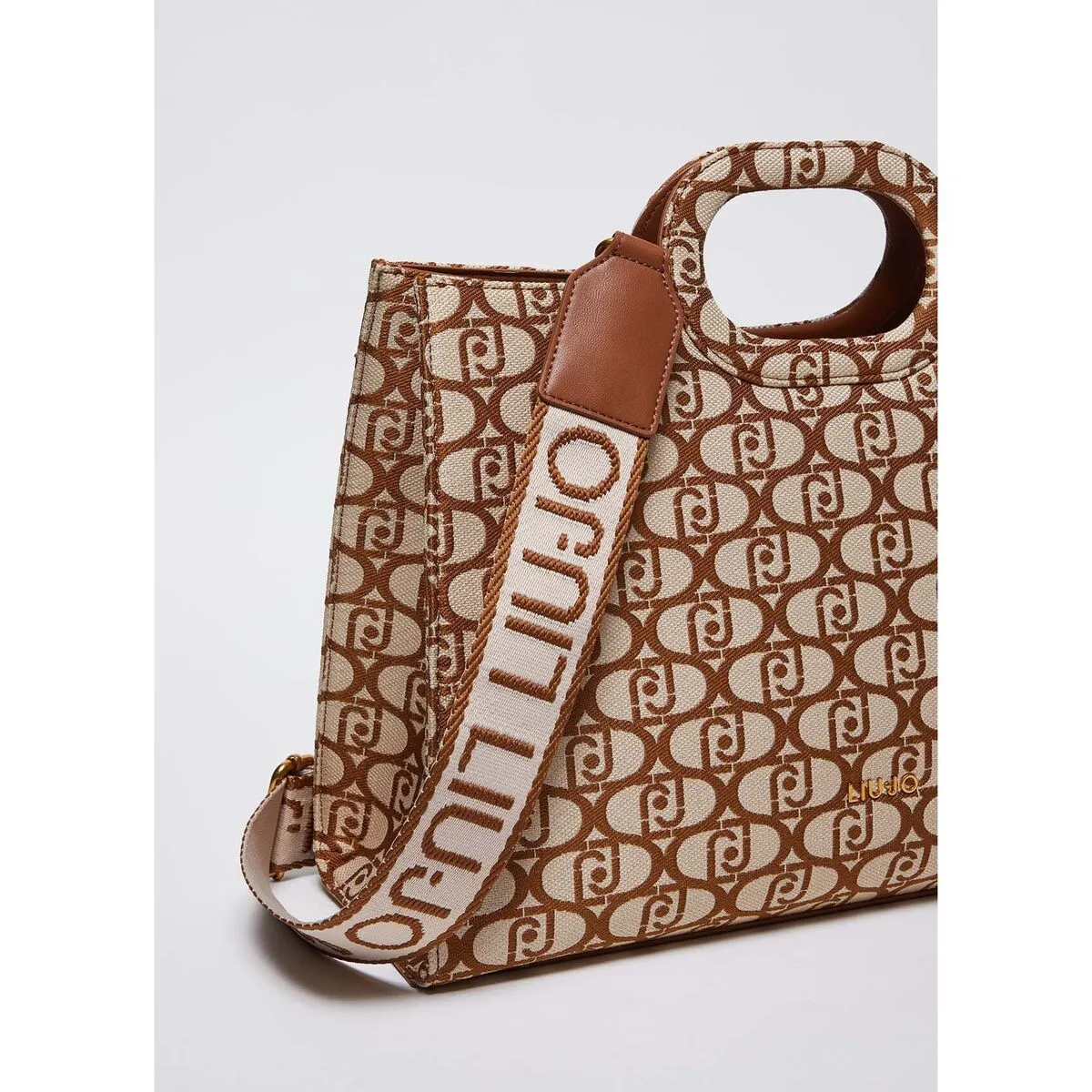 Bolso tote con jacquard logotipo