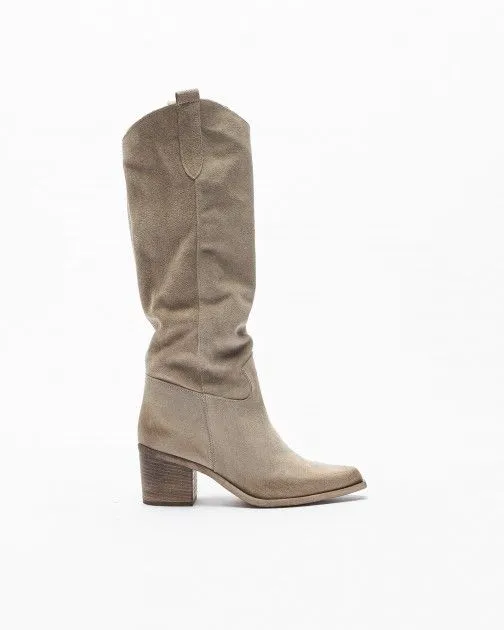 Botas Cowboy PROF Text1 Beige