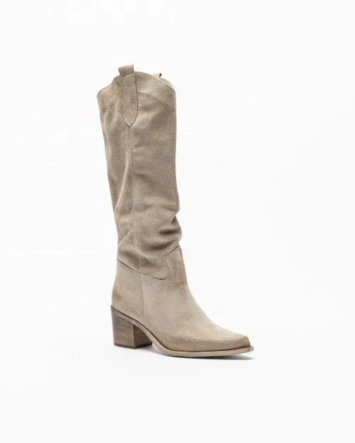 Botas Cowboy PROF Text1 Beige