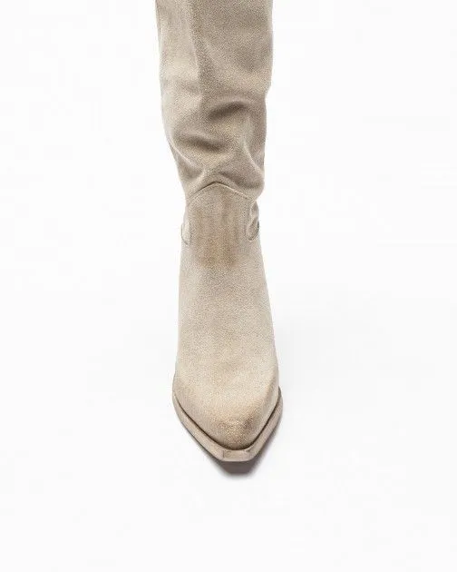 Botas Cowboy PROF Text1 Beige