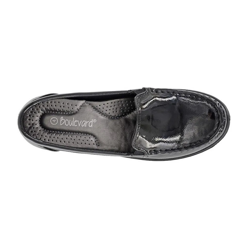 Boulevard Womens/Ladies Patent PU Loafers