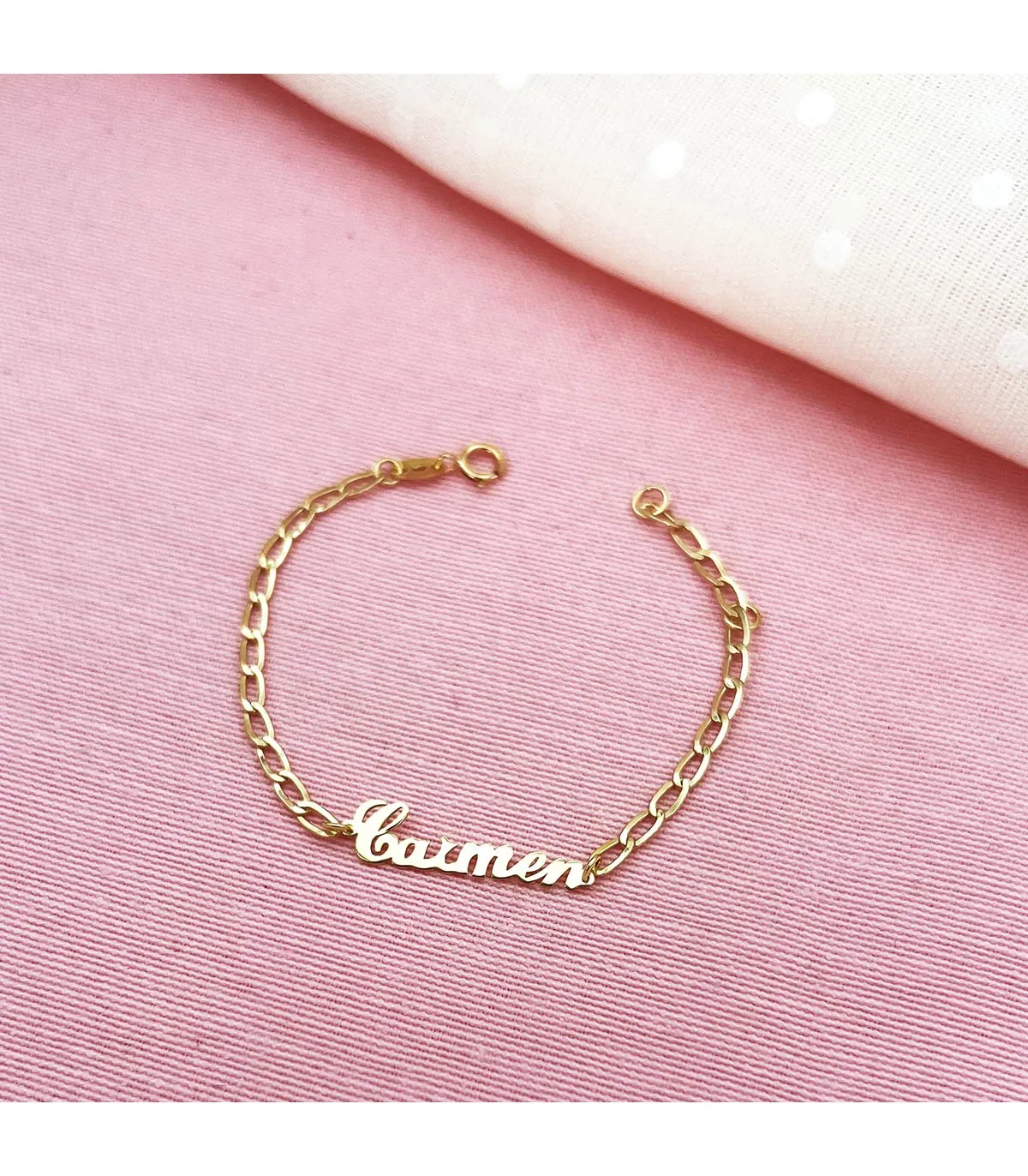 Bracelet bébé Or jaune 18K Prénom personnalisable