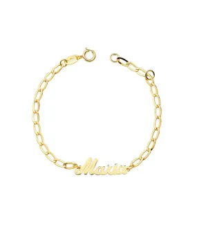 Bracelet bébé Or jaune 18K Prénom personnalisable