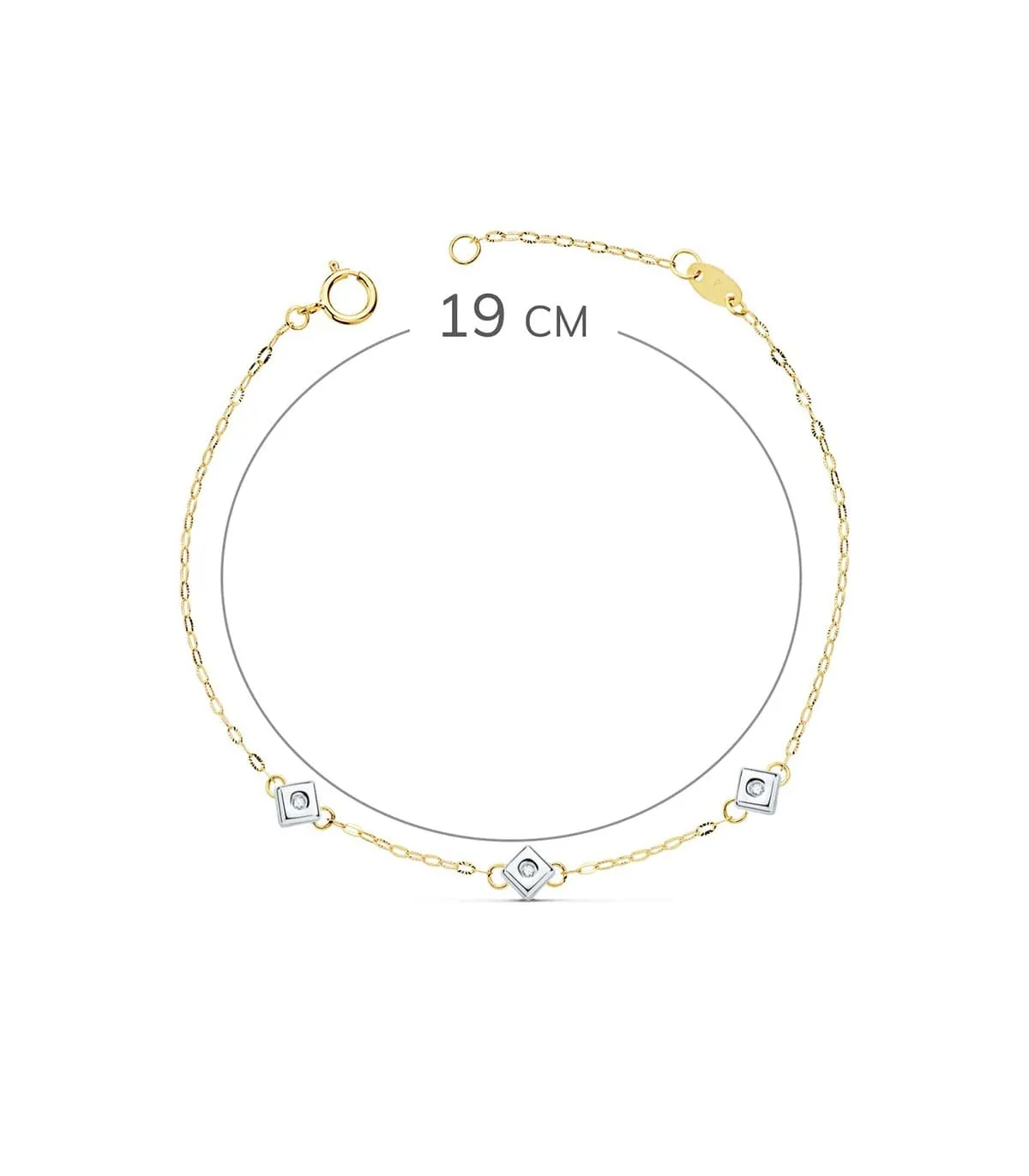 Bracelet Diamants Chérie Or 18K 0.045 Ct.