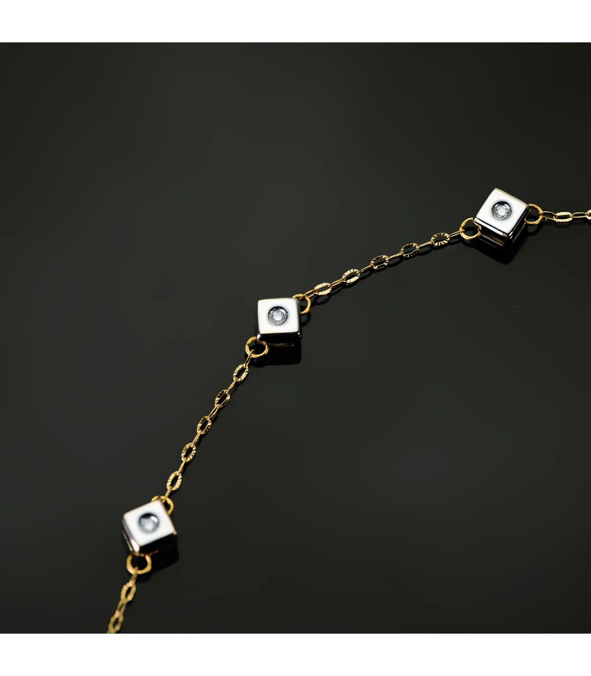 Bracelet Diamants Chérie Or 18K 0.045 Ct.