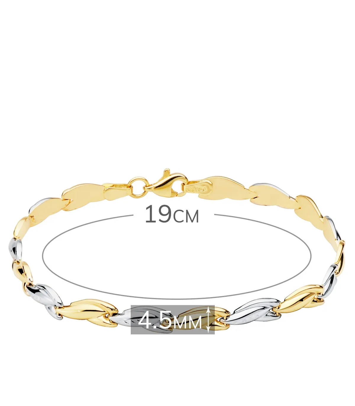 Bracelet Femme Dakar Or Bicolore 18K