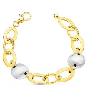 Bracelet Femme Or Bicolore 18K Paradis