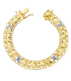 Bracelet Princesse or bicolore 18K 20 cm