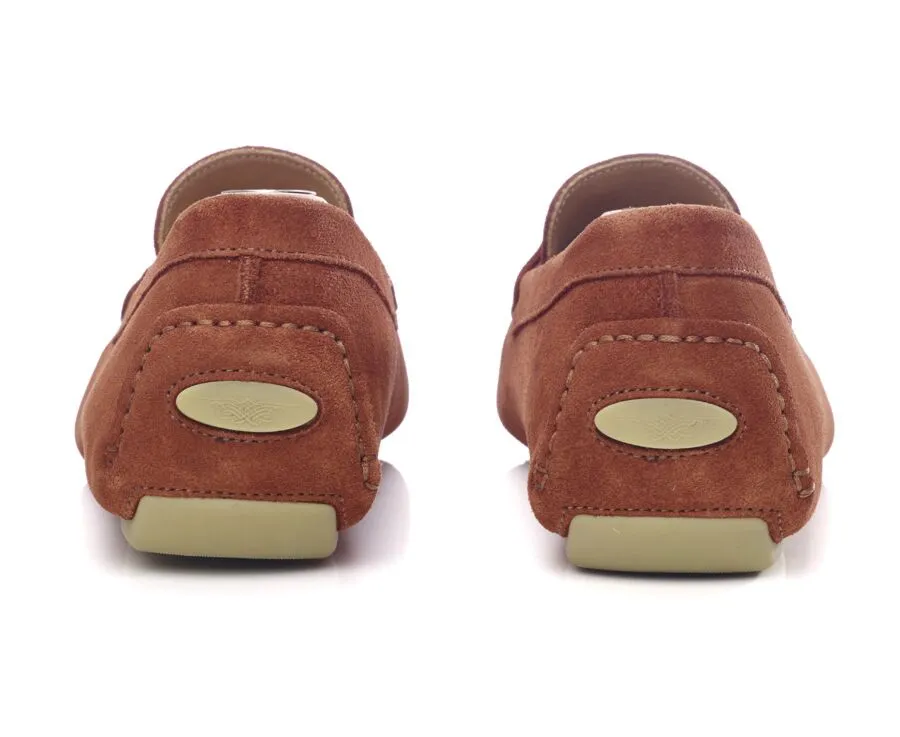 Brick Suede Men's Driving Moccasins - SEACREST II