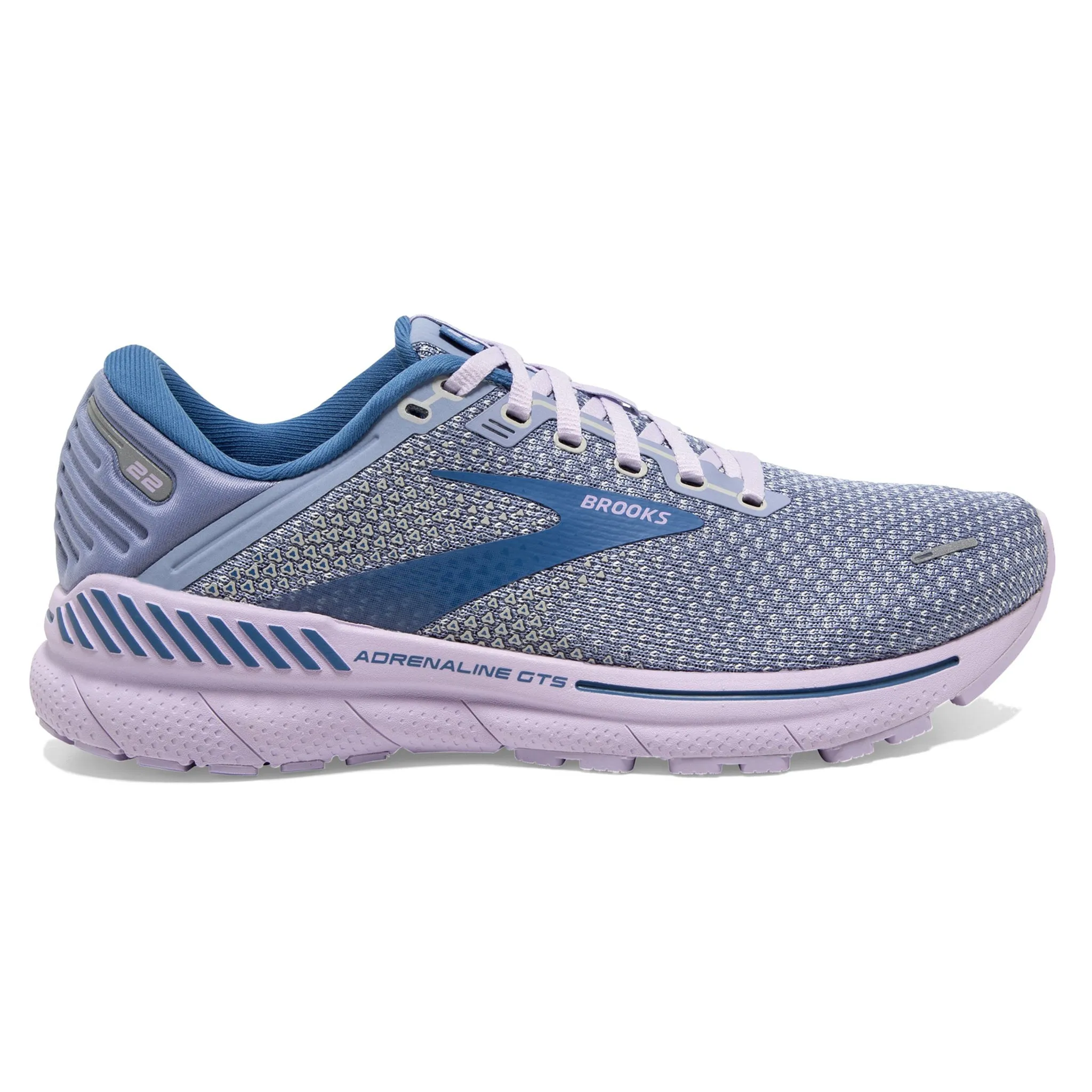 Brooks Women's 120353 589 Adrenaline GTS 22 Purple Dutch Blue Lilac Cushion Support Running Shoes