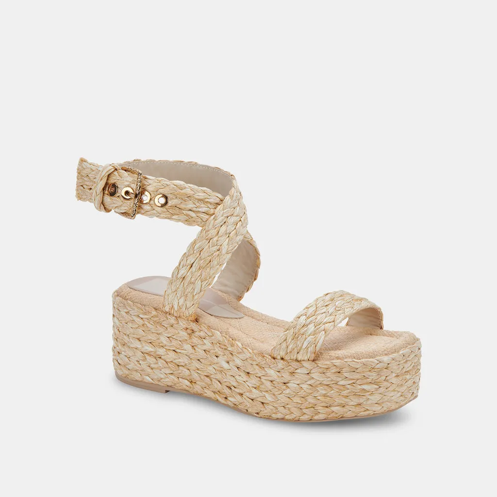 CANNES Platform Sandals Natural Raffia |Natural Raffia Platform Sandals– Dolce Vita 6880269402178