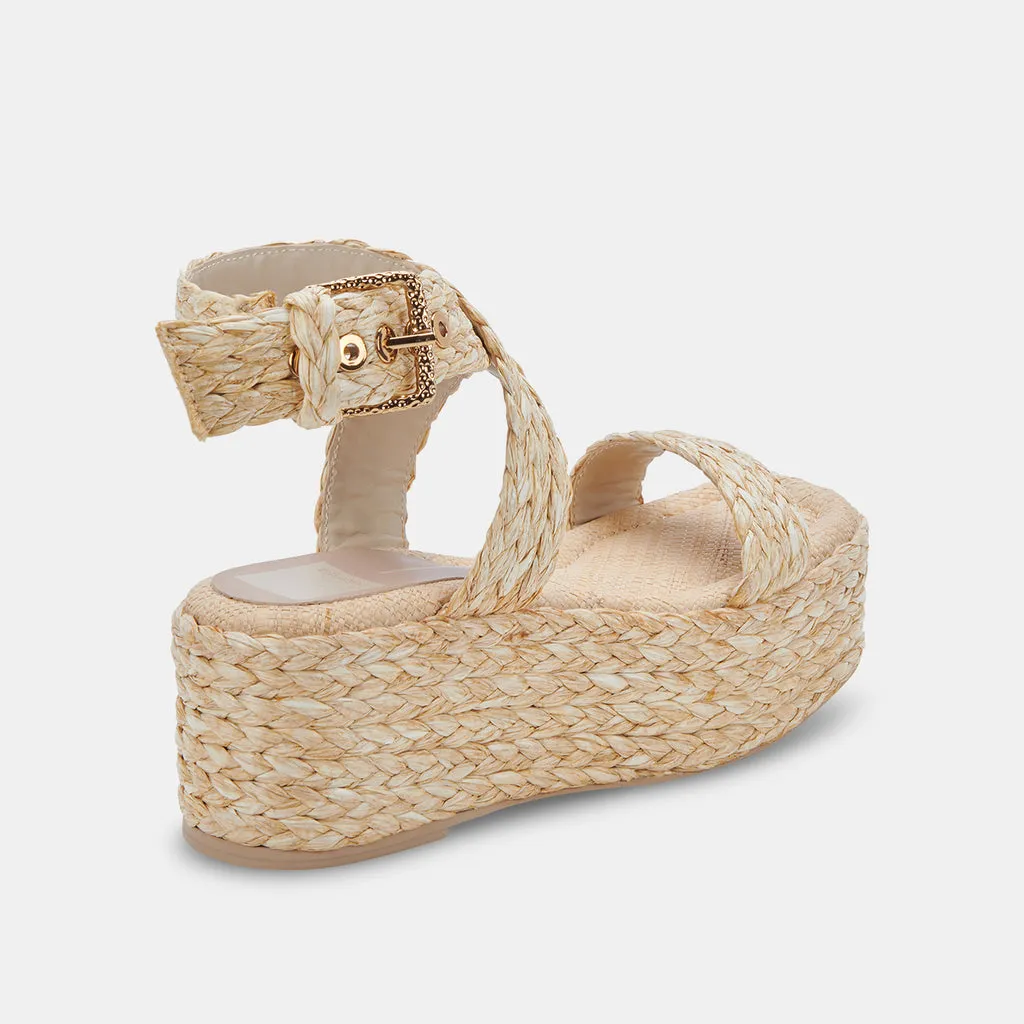 CANNES Platform Sandals Natural Raffia |Natural Raffia Platform Sandals– Dolce Vita 6880269402178