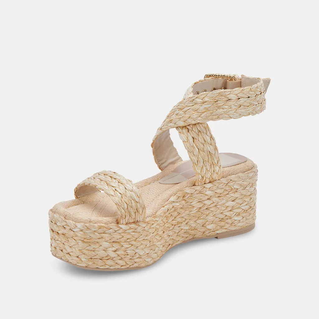 CANNES Platform Sandals Natural Raffia |Natural Raffia Platform Sandals– Dolce Vita 6880269402178