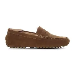 Caramel Suede Men's Driving Moccasins - FERGUSON