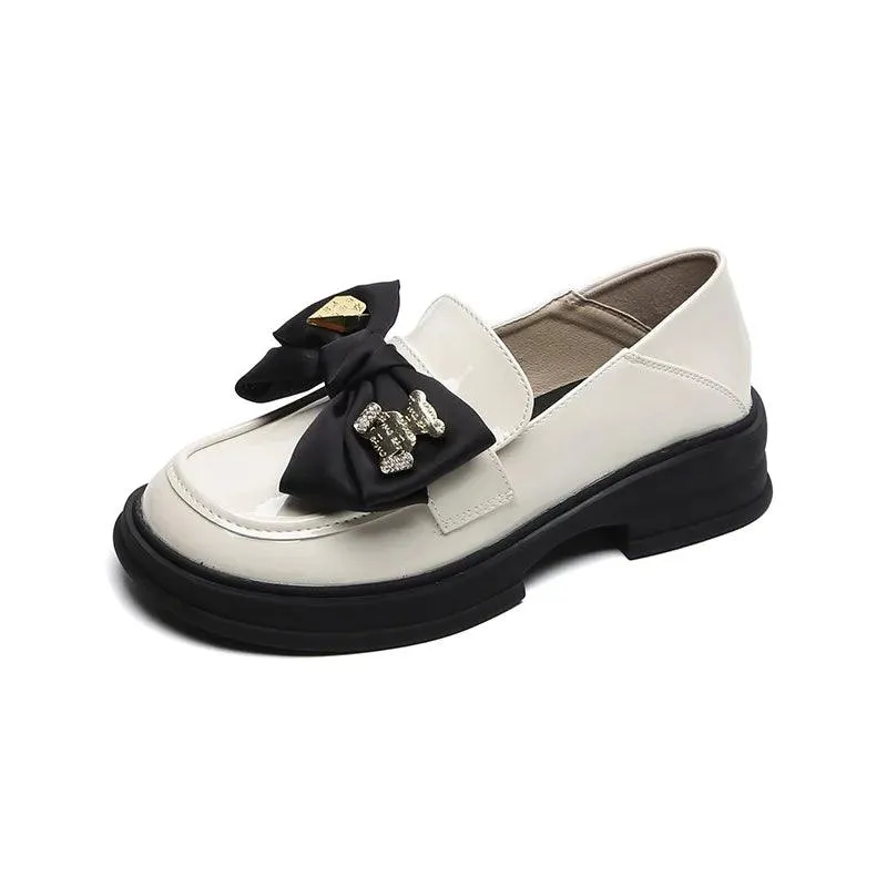 Casual Leather Low Heel Loafers for Women - W523-6 Shoes