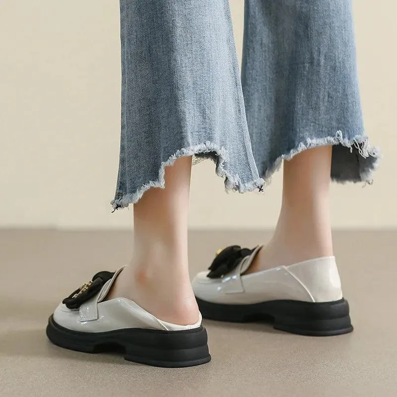 Casual Leather Low Heel Loafers for Women - W523-6 Shoes